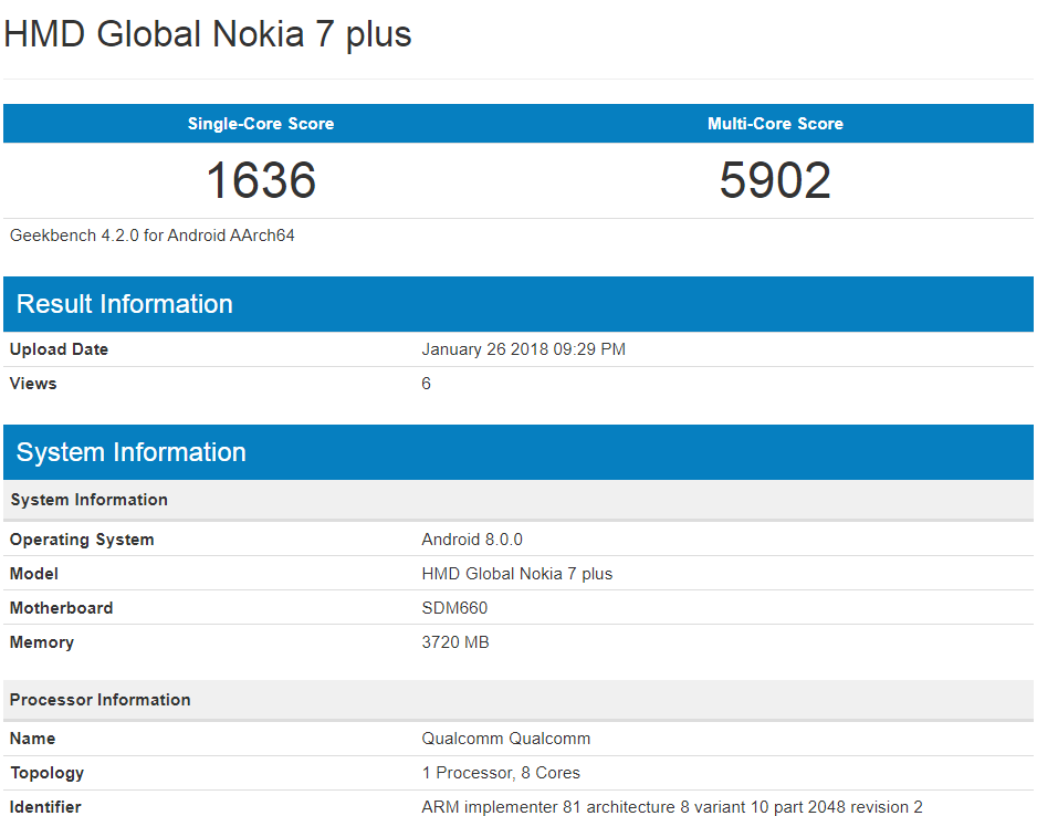 Nokia 7 Plus specs