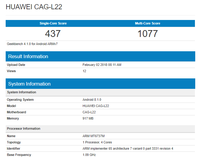 Huawei Y3 Specs