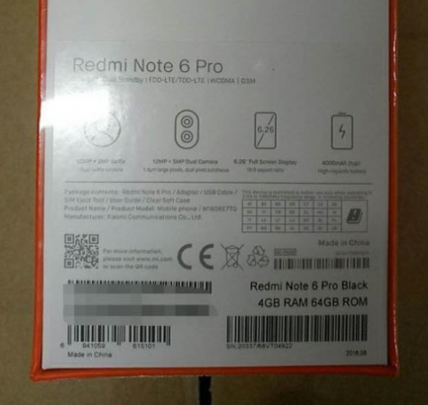 Xiaomi Redmi Note 6 Pro Specs